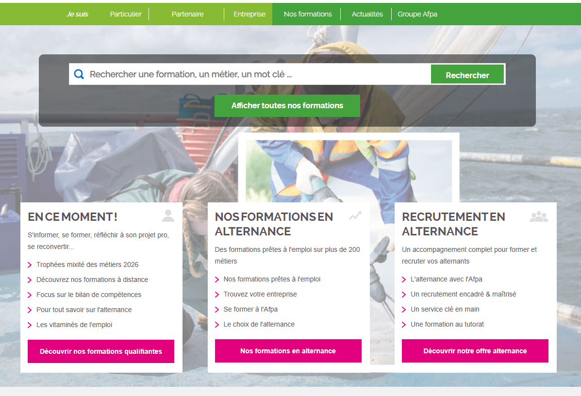 Site web AFPA