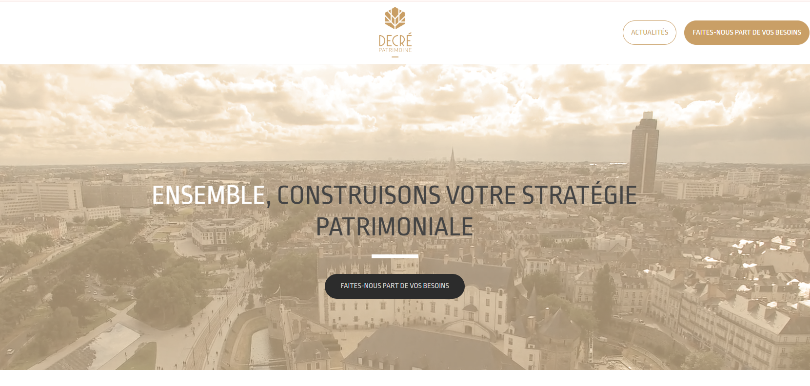 Site web Decré Patrimoine